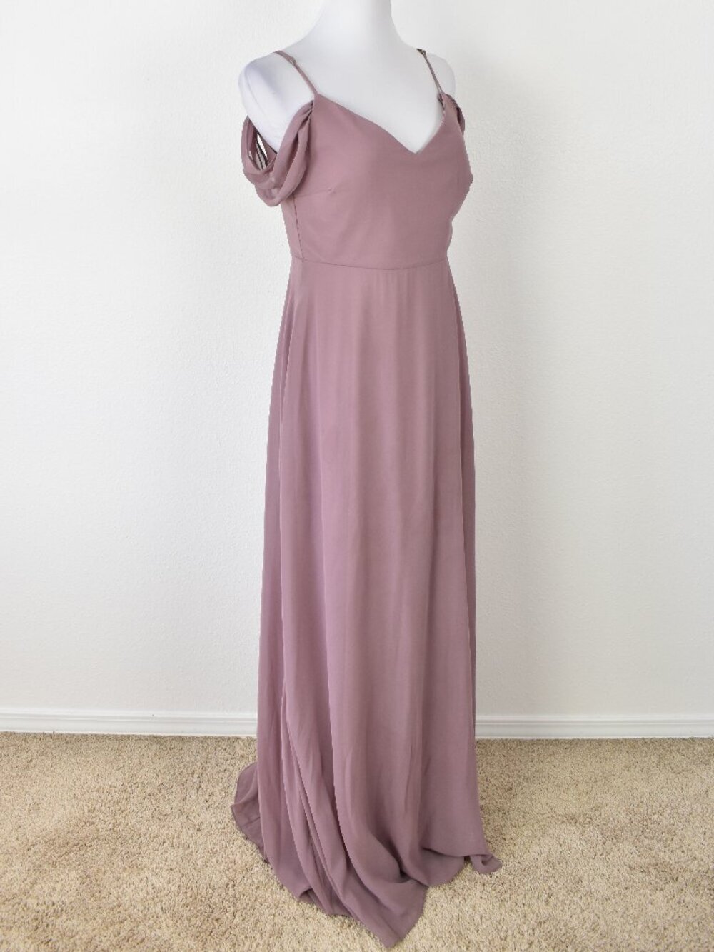 Birdy Grey DARK MAUVE Devin Convertible Chiffon Formal Dress - M - Picture 8 of 9